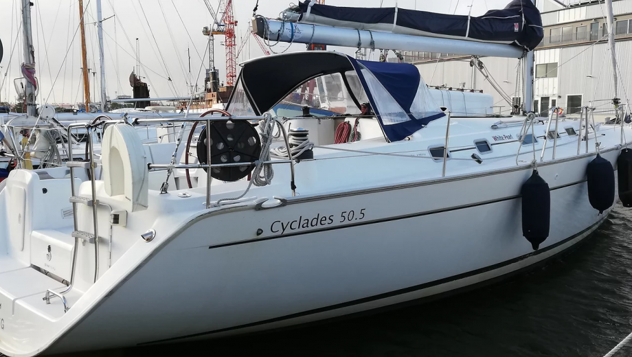 Cyclades 50.5 in Göteborg "White Pearl"