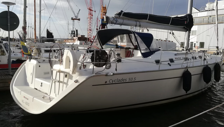 Cyclades 50.5 in Göteborg "White Pearl"